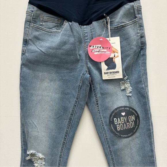 Gemma Rae Women’s Maternity Midi Short Ankle Jeans Size S - Picture 4 of 14